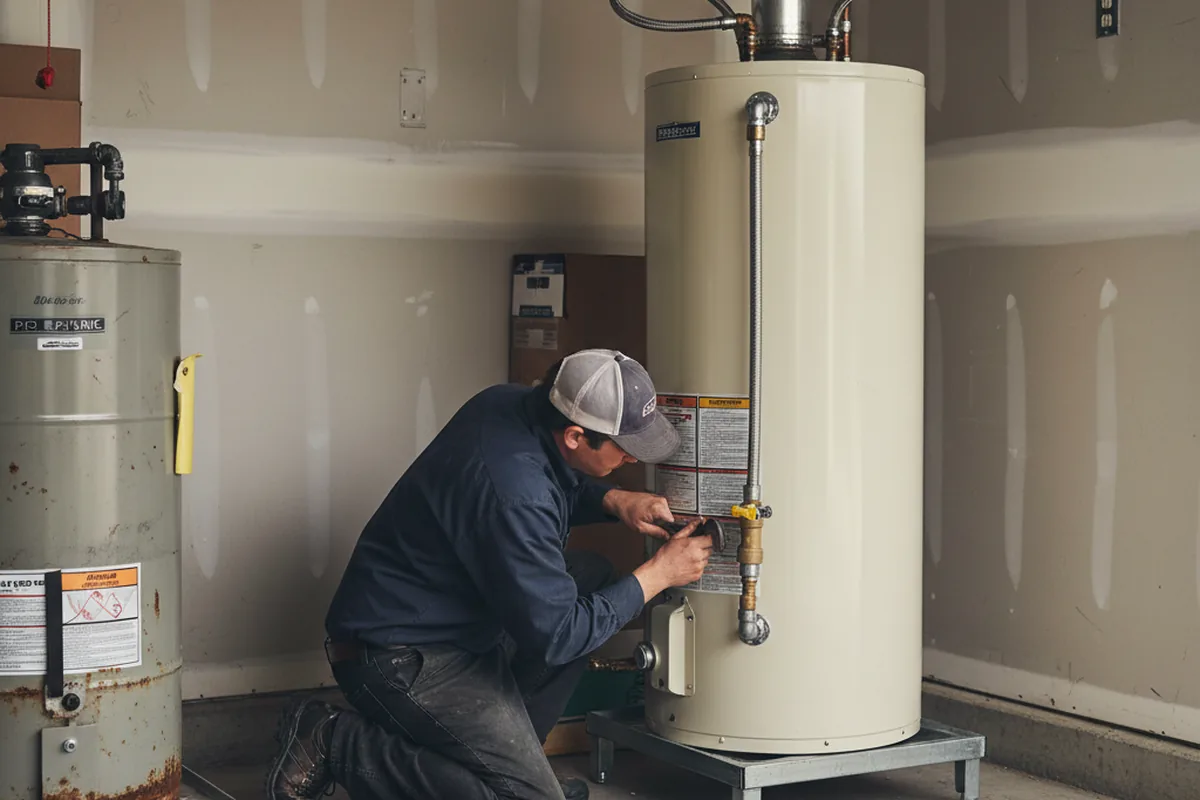Water heater and shutoff valve replacement in Fort Ripley